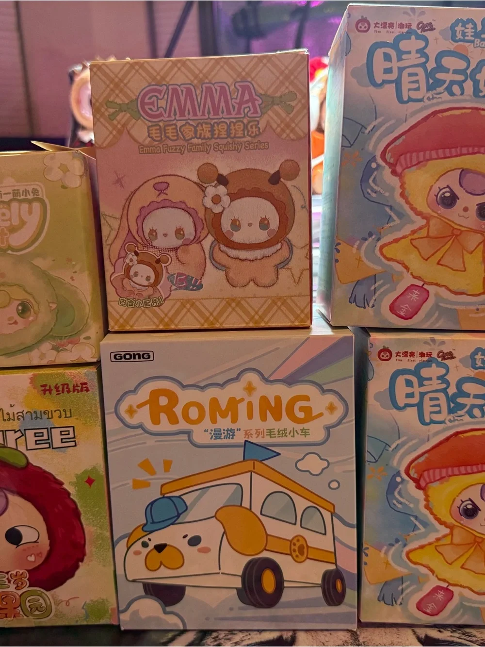 Bundle of 6 ROMING Cute Dog Bus Kids Toy - White & Yellow